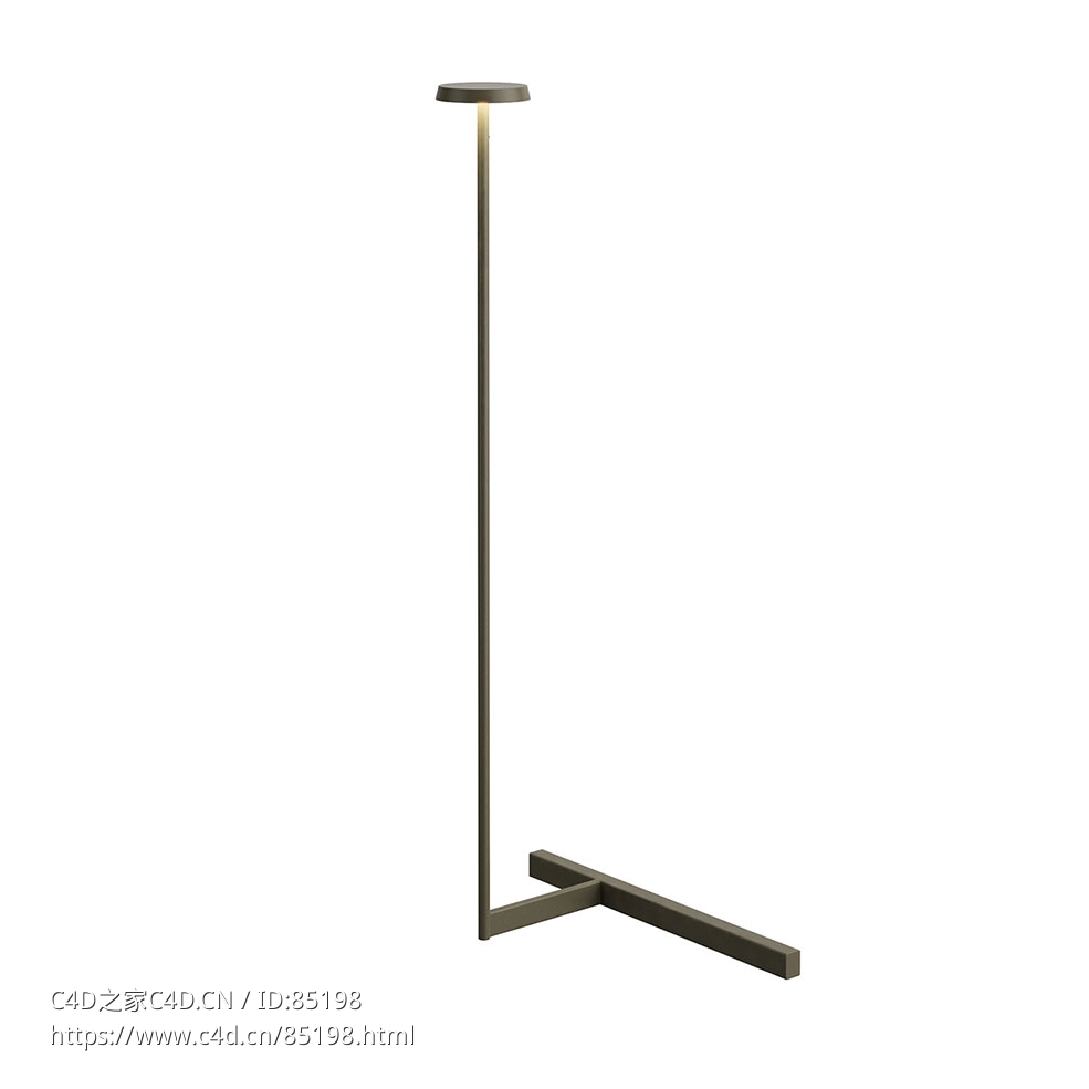 平面落地灯立式照明（Vibia品牌）3D模型素材下载Flat Floor Lamp by Vibia