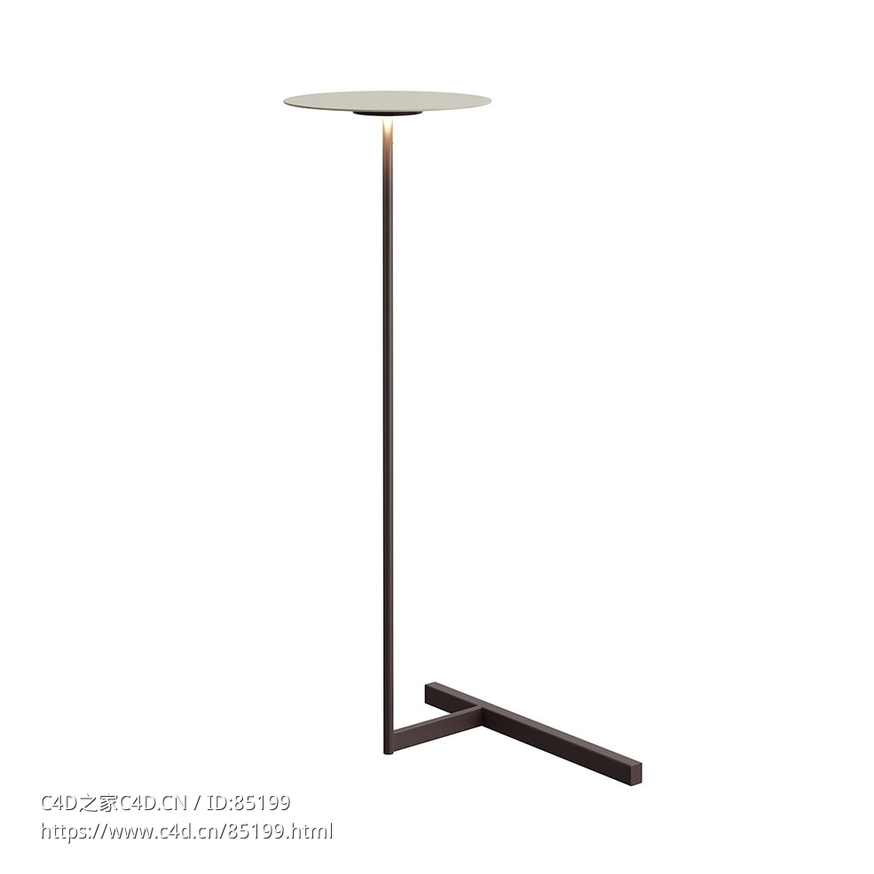平面落地灯立式照明（Vibia品牌）3D模型素材下载Flat Floor Lamp by Vibia