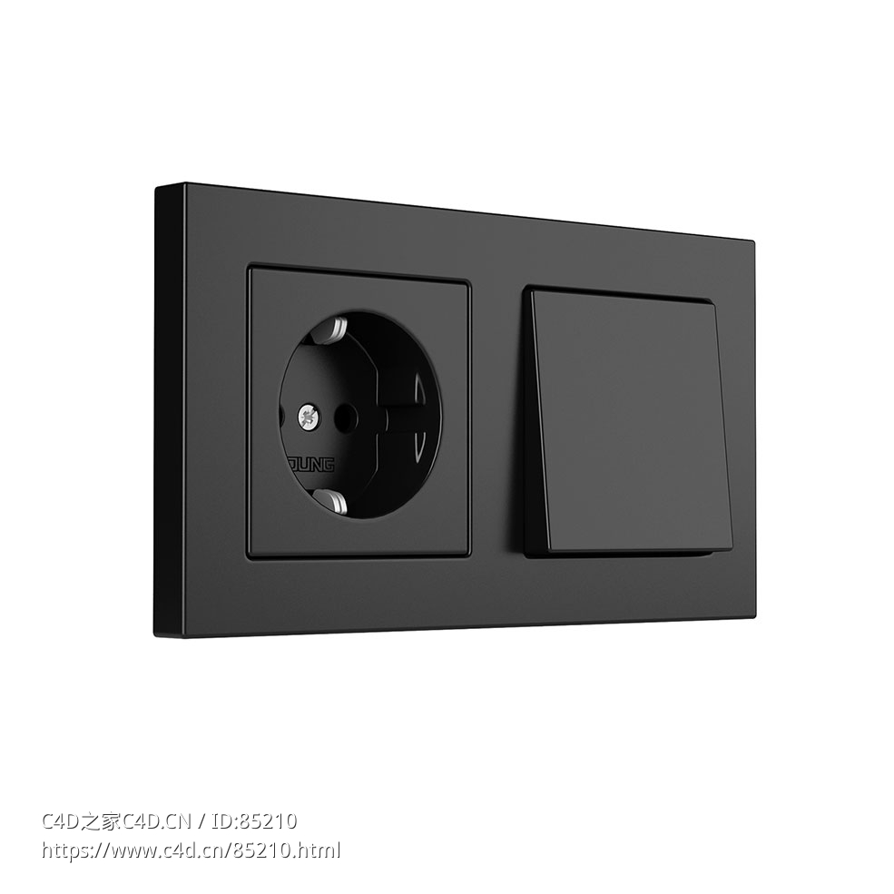 开关插座电气配件（Jung品牌）3D模型素材下载Switches and Socket by Jung