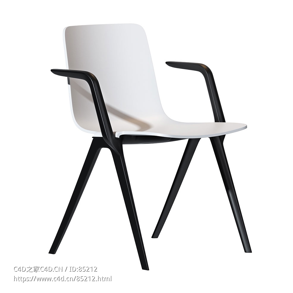 可堆叠扶手椅9709多功能座椅（Brunner品牌）3D模型素材下载Chair Stacking Armchair 9 - C4D之家 - 0088.jpg