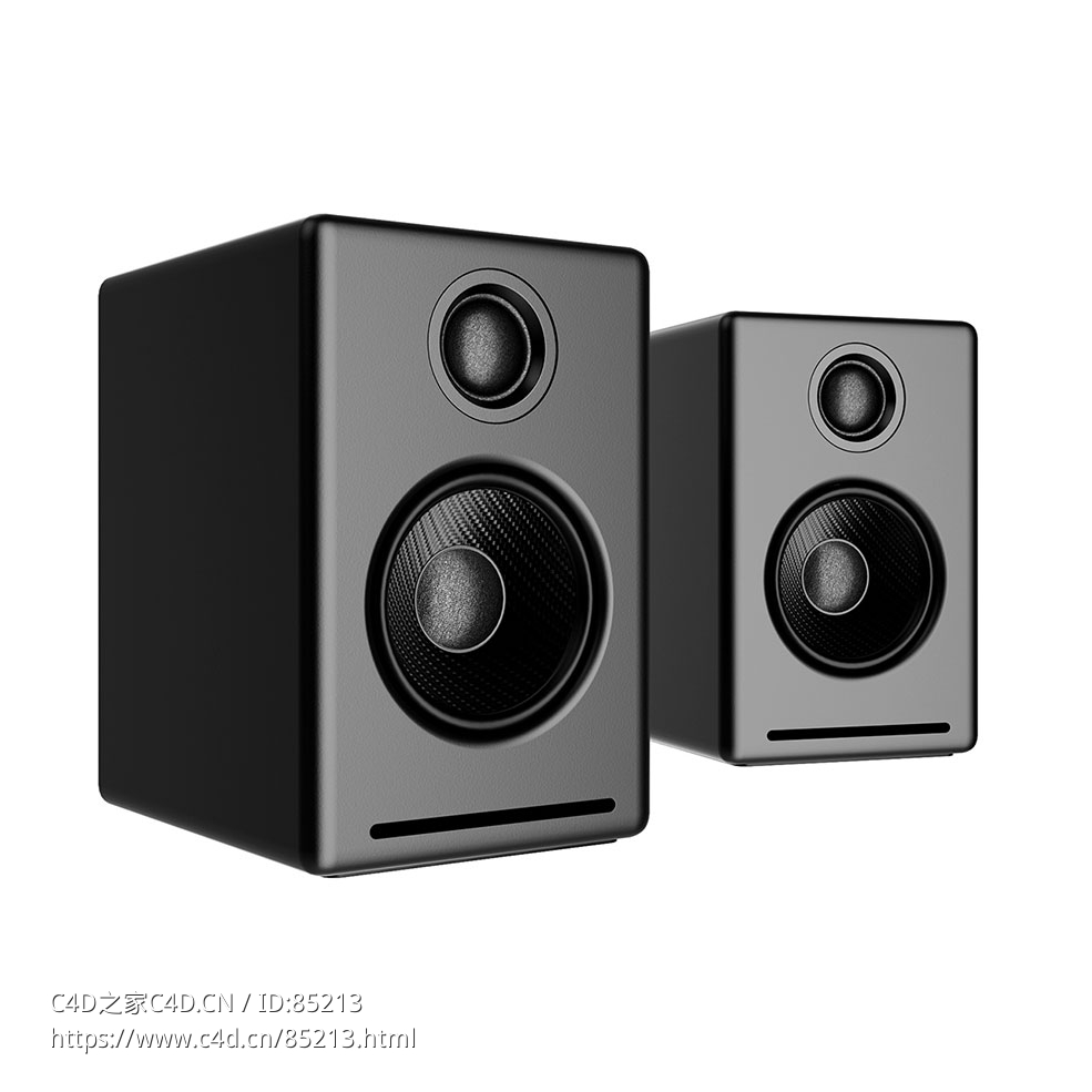 无线音响系统音频设备（Audioengine品牌）3D模型素材下载Wireless Speaker System by - C4D之家 - 0089.jpg