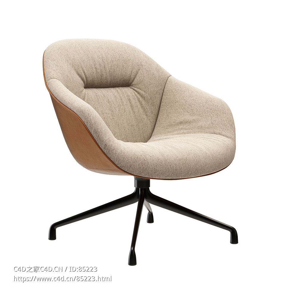 软垫休闲椅AAL 81舒适座椅（Hay品牌）3D模型素材下载Aal 81 Soft Lounge Chair by Hay