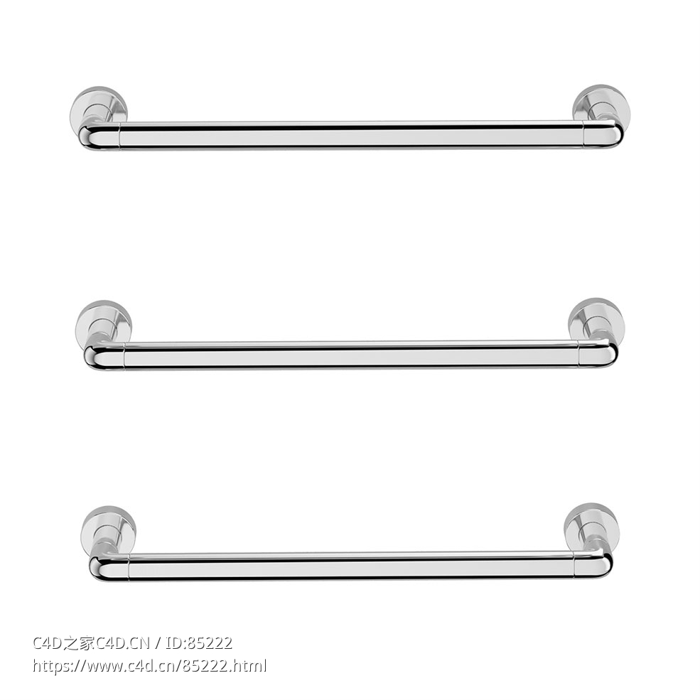 电热毛巾架卫浴加热设备（Varied Forms品牌）3D模型素材下载Heated Towel Bar by Vari
