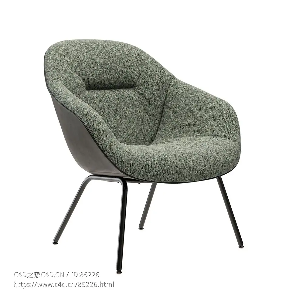 Aal 87软垫休闲椅舒适座椅（Hay品牌）3D模型素材下载Aal 87 Soft Lounge Chair by Hay - C4D之家 - 0102.jpg