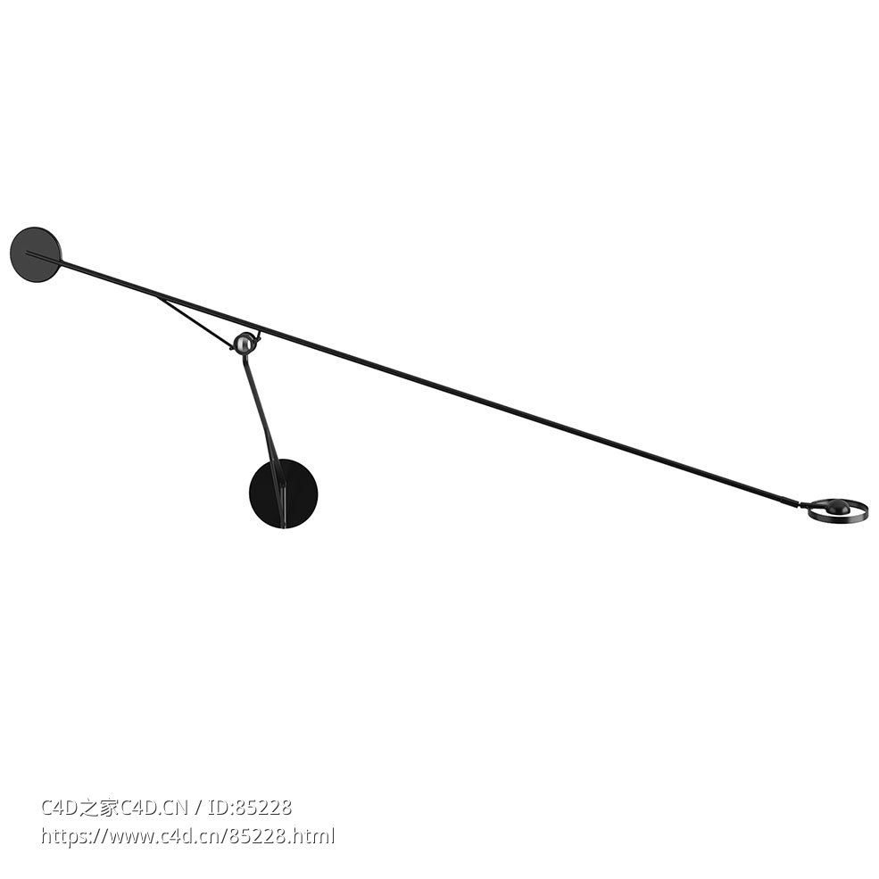 阿罗LED壁灯墙面照明（DCW editions品牌）3D模型素材下载Aaro LED Wall Lamp by DCW e - C4D之家 - 0104.jpg