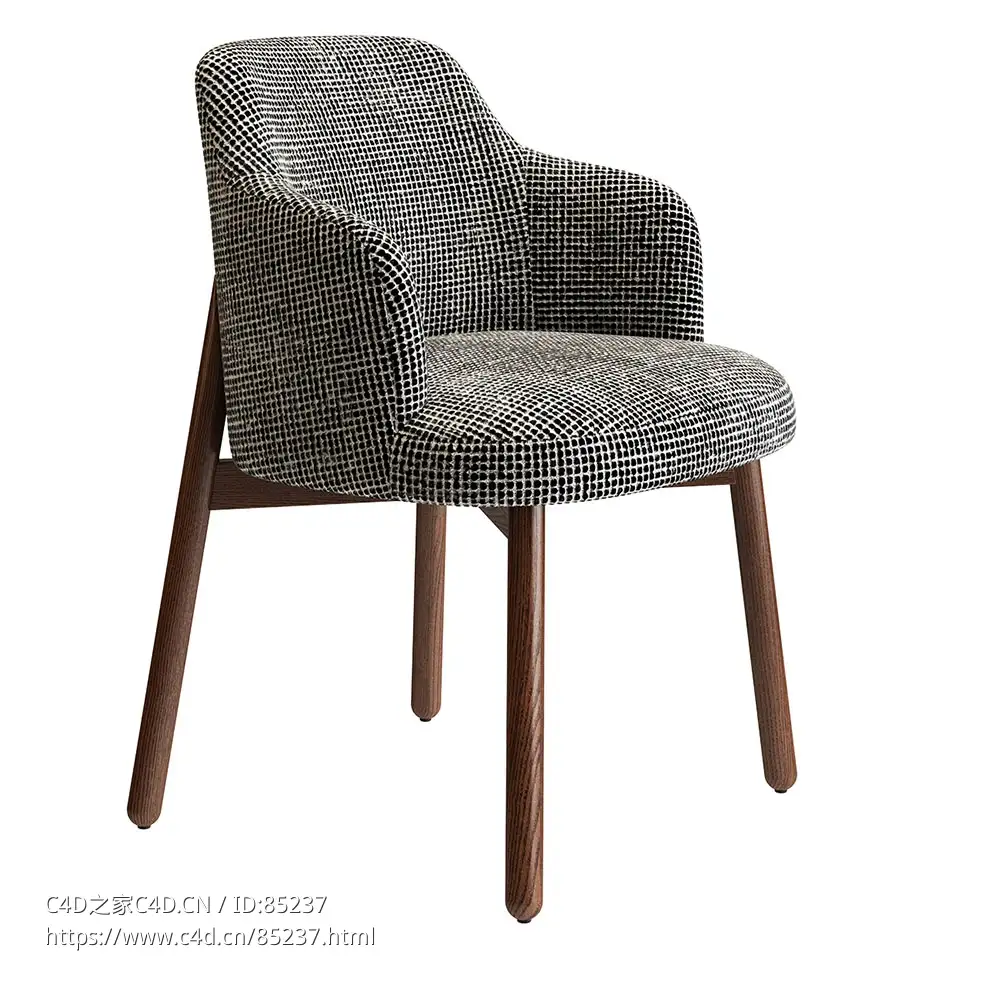 阿比扶手椅休闲座椅（Porada品牌）3D模型素材下载Abby Armchair by Porada - C4D之家 - 0113.jpg