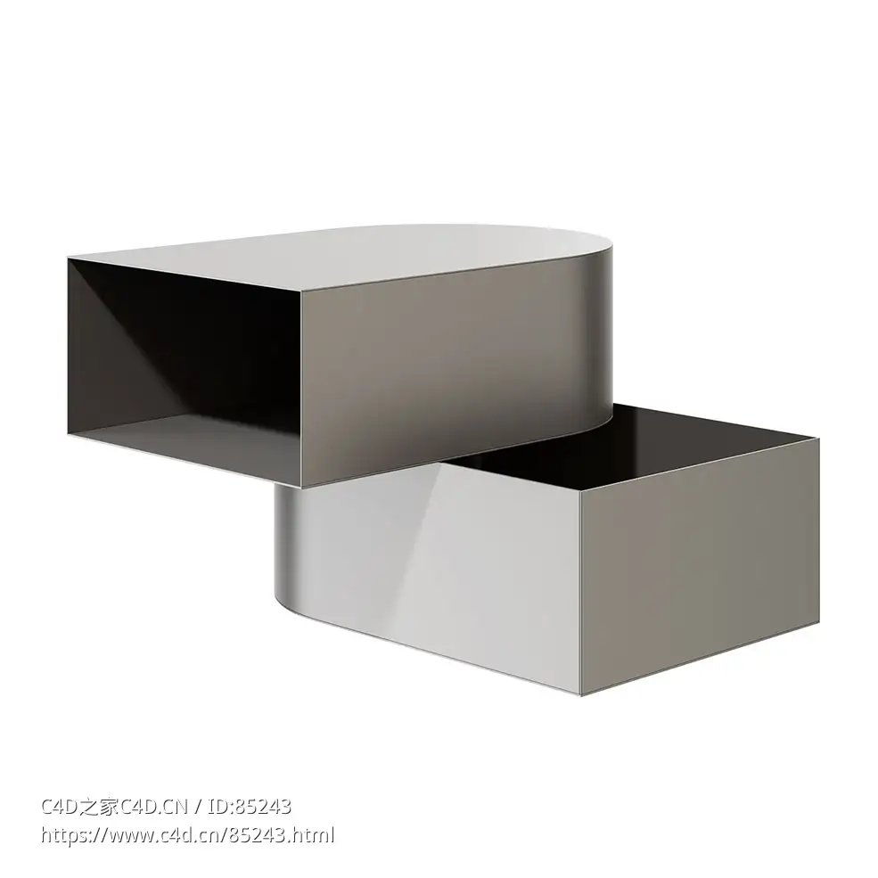 阿布西德床头柜卧室边柜（Bolzan品牌）3D模型素材下载Abside Bedside Table by Bolzan