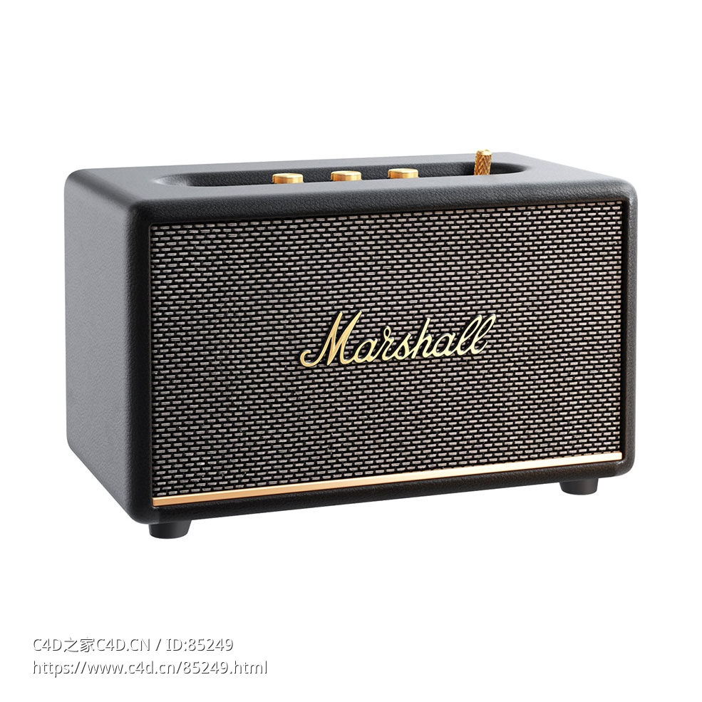 动作III蓝牙音箱便携音响（Marshall品牌）3D模型素材下载Acton III Bluetooth Speaker - C4D之家 - 0125.jpg