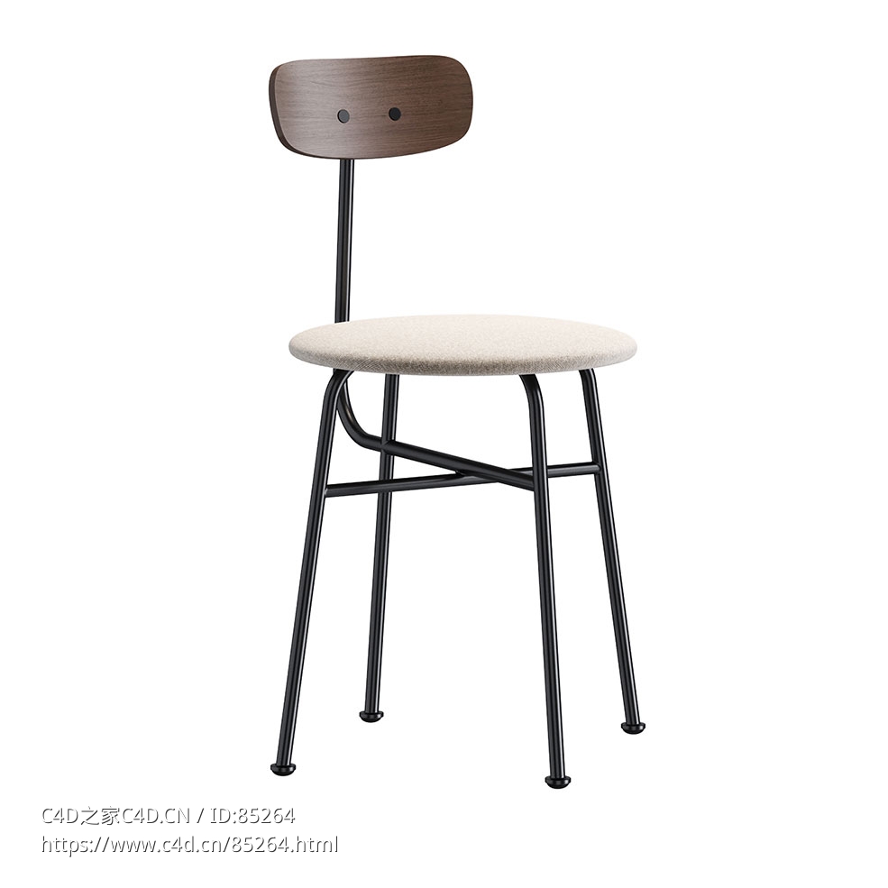 阿夫特罗姆软垫餐椅餐厅座椅（Audo Copenhagen品牌）3D模型素材下载Afteroom Dining C - C4D之家 - 0140.jpg