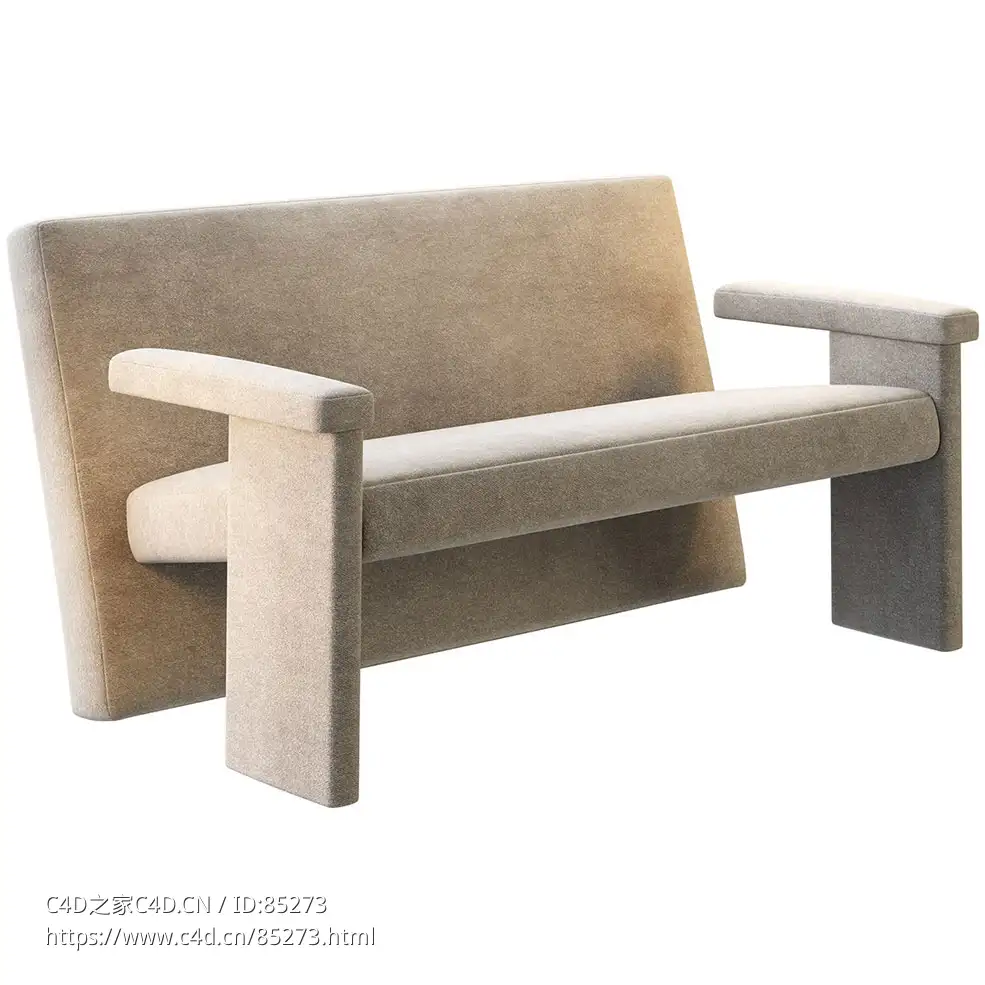 阿盖蒂沙发多人座沙发（La Cividina品牌）3D模型素材下载Agetti Sofa by La Cividina