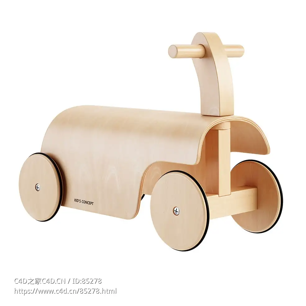 艾登乘坐卡丁车儿童玩具车（Kid's Concept品牌）3D模型素材下载Aiden Ride Along Kart