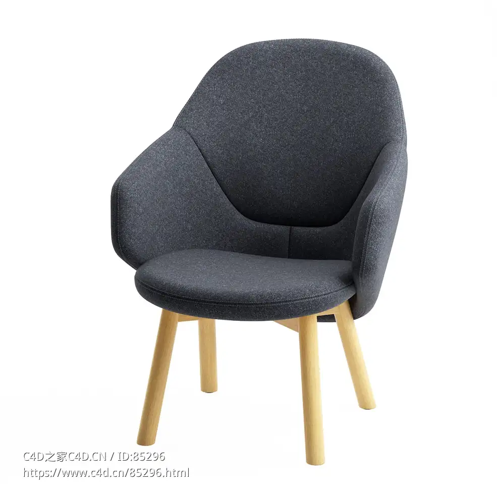 艾尔巴休闲扶手椅舒适座椅（Ton品牌）3D模型素材下载Alba Lounge Armchair by Ton - C4D之家 - 0172.jpg