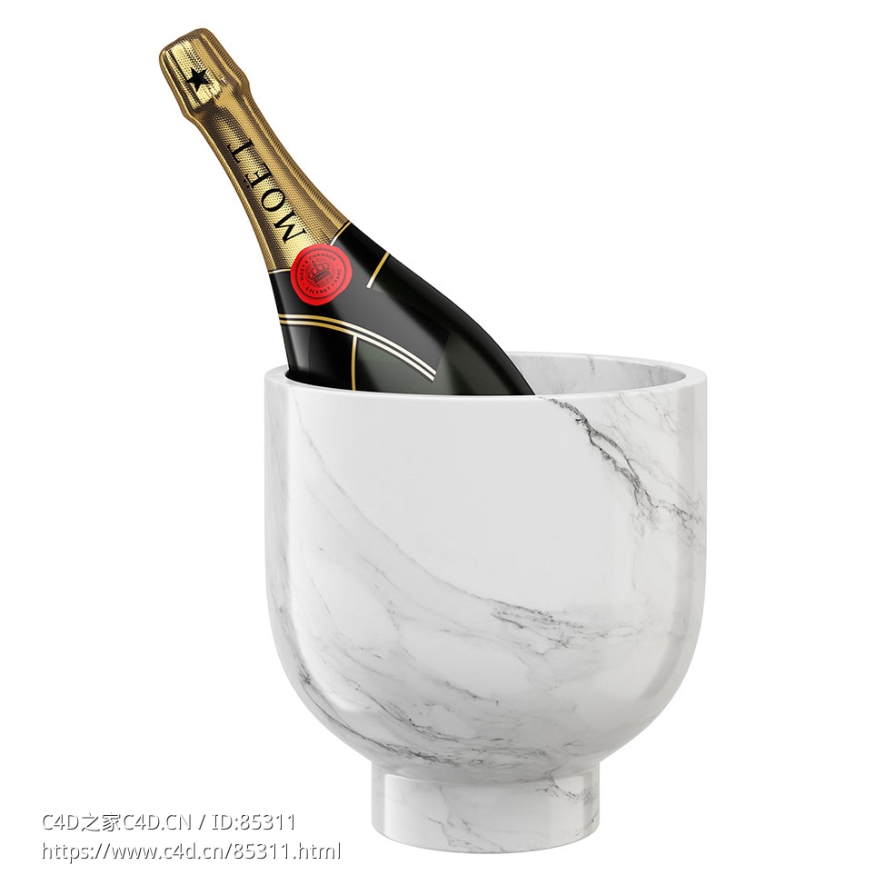 阿尔扎大理石香槟冷却器酒具（Ferm Living品牌）3D模型素材下载Alza Marble Champagne