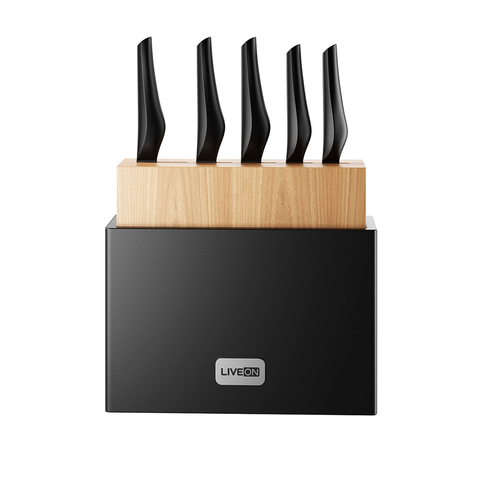 抗菌厨房刀具套装厨房用具3D模型素材下载Anti-bacterial Kitchen Knife Set by Liveon