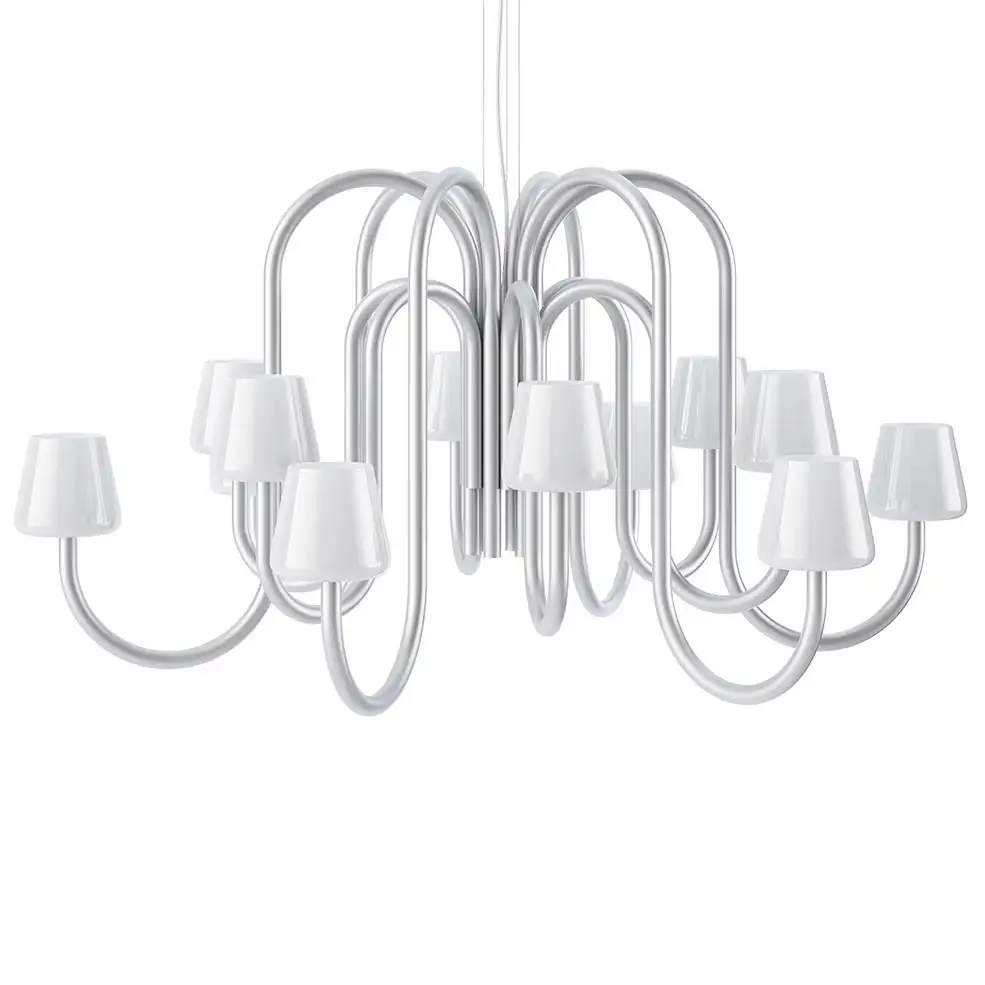 阿波罗12头吊灯吊灯照明3D模型素材下载Apollo Chandelier 12 by Hay