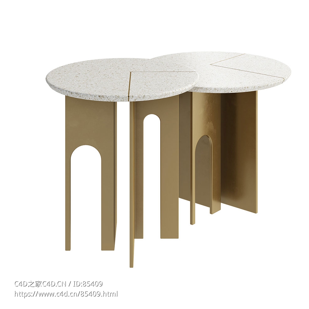 圆形拱形边桌边几3D模型素材下载Arche Round Side Table by Paolo Castelli - C4D之家 - 0251.jpg