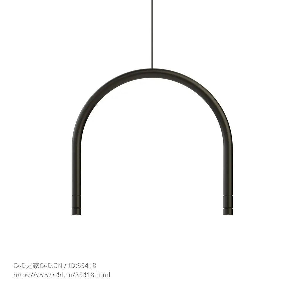 拱廊单头悬吊灯吊灯照明3D模型素材下载Arkade Suspended Single Light Pd by Loum