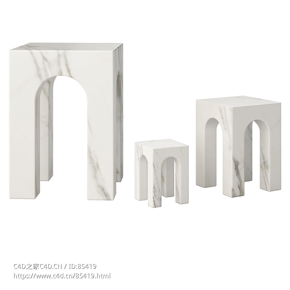 白色书架托架书架配件3D模型素材下载Arkis Bookend White by Gejst - C4D之家 - 0261.jpg