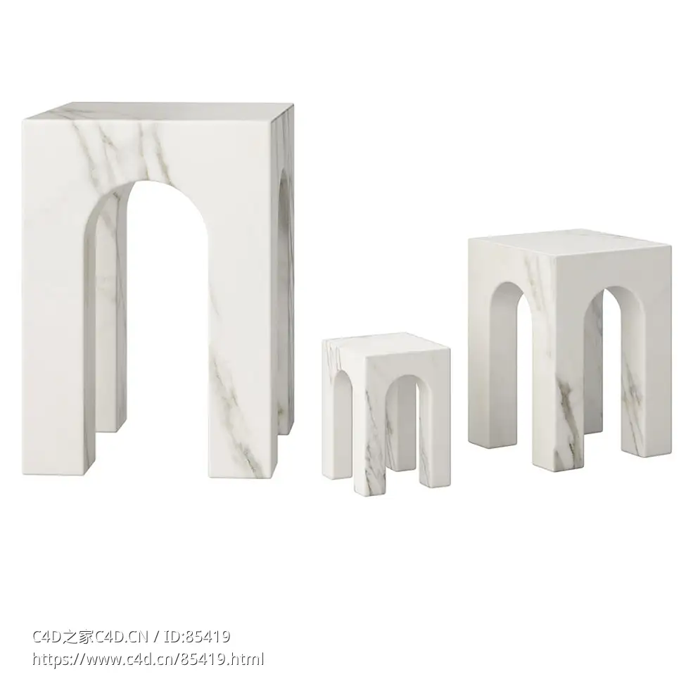 白色书架托架书架配件3D模型素材下载Arkis Bookend White by Gejst - C4D之家 - 0261.jpg