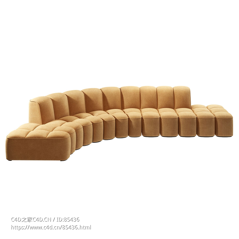 阵列沙发系统组合E组合沙发3D模型素材下载Array Sofa System Composition E by Mdf It