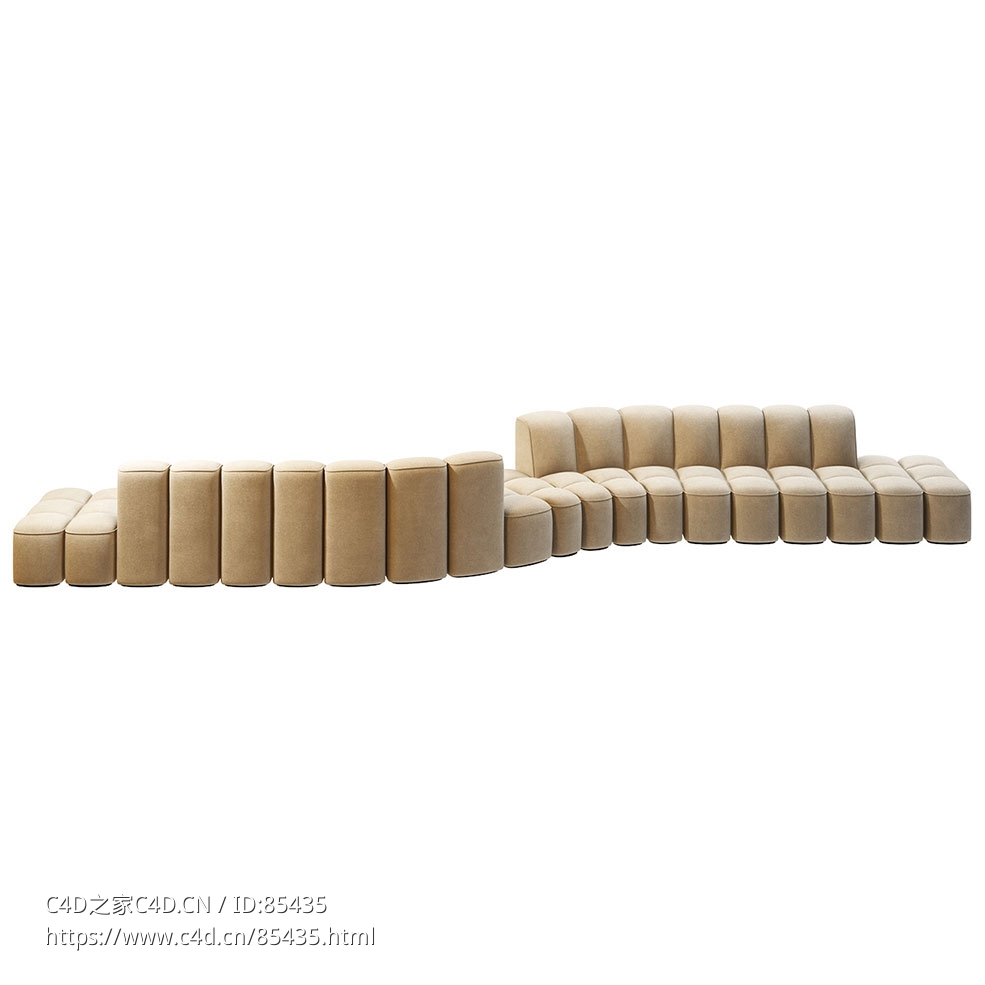 阵列沙发系统组合D组合沙发3D模型素材下载Array Sofa System Composition D by Mdf It