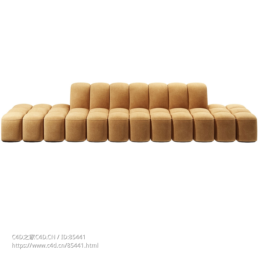 阵列沙发系统直线型组合沙发3D模型素材下载Array Sofa System Line by MDF Italia