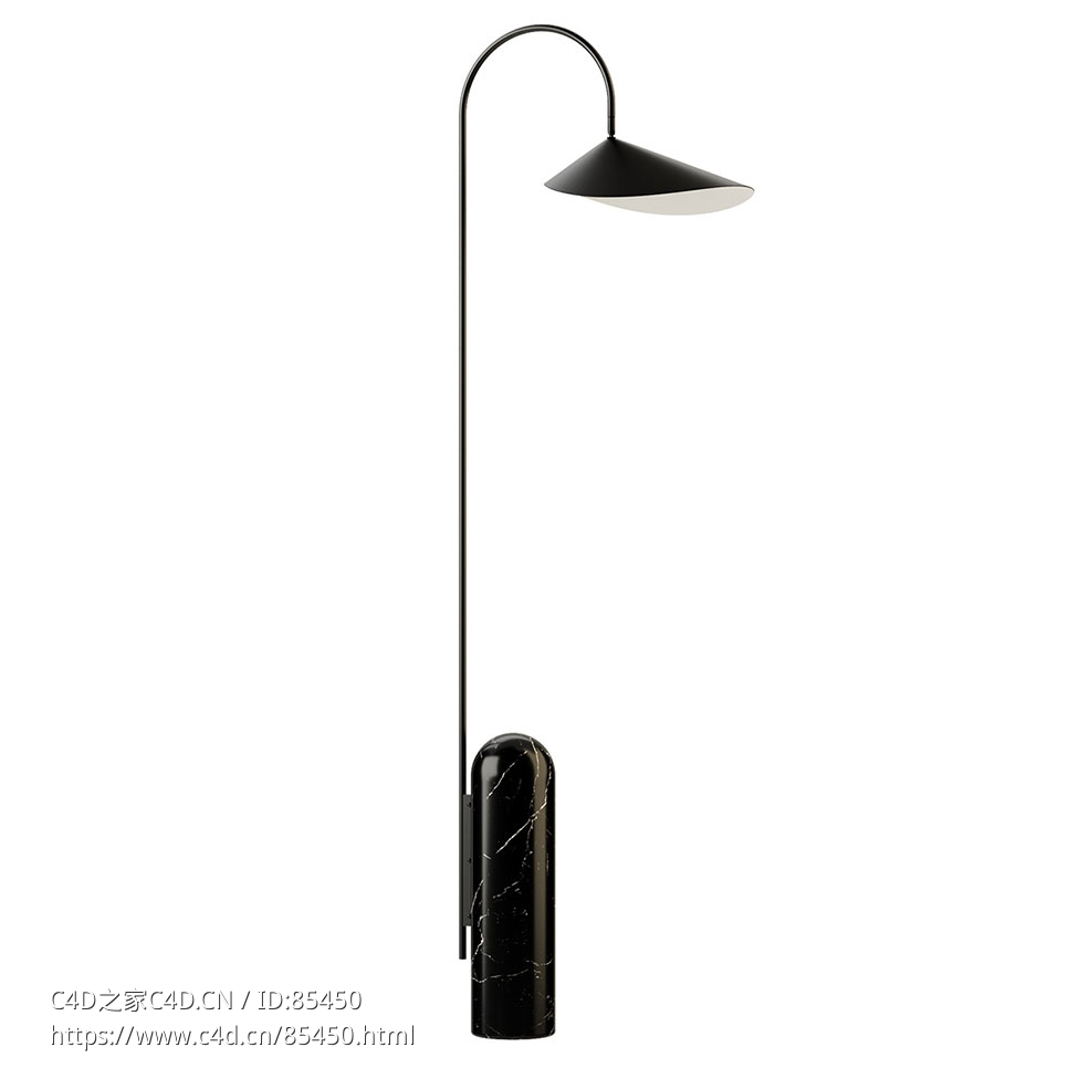 芦苇落地灯落地灯3D模型素材下载Arum Floor Lamp by Ferm Living