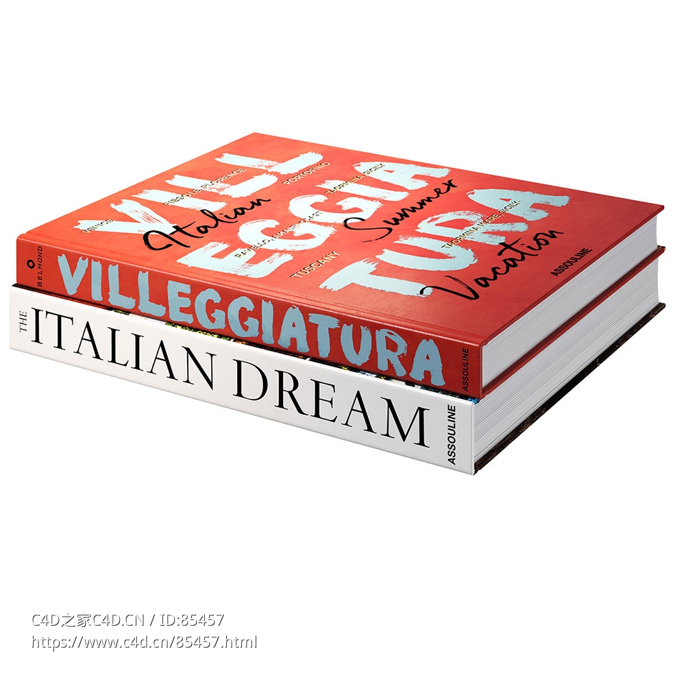 精装咖啡桌书籍系列装饰书籍3D模型素材下载Assouline Coffee Table Books Collection