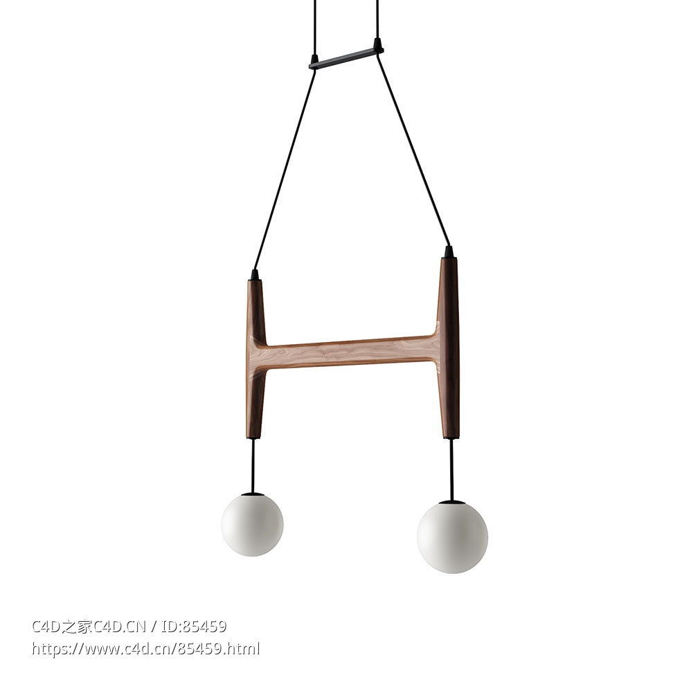 Astra 1 悬挂灯Porada品牌吊灯3D模型素材下载Astra 1 Suspension Lamp by Porada - C4D之家 - 0301.jpg