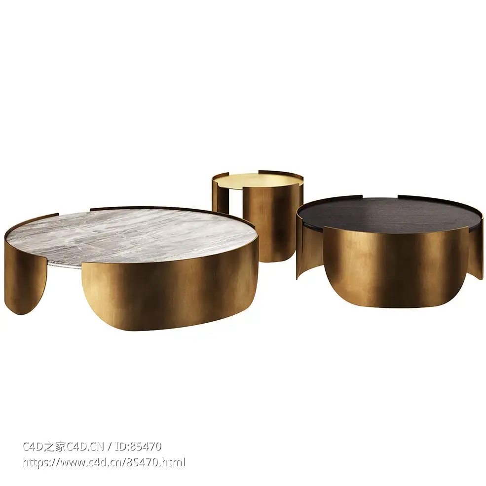 雅典娜圆形咖啡桌Cantori品牌茶几3D模型素材下载Atenae Round Coffee Table by Cantor