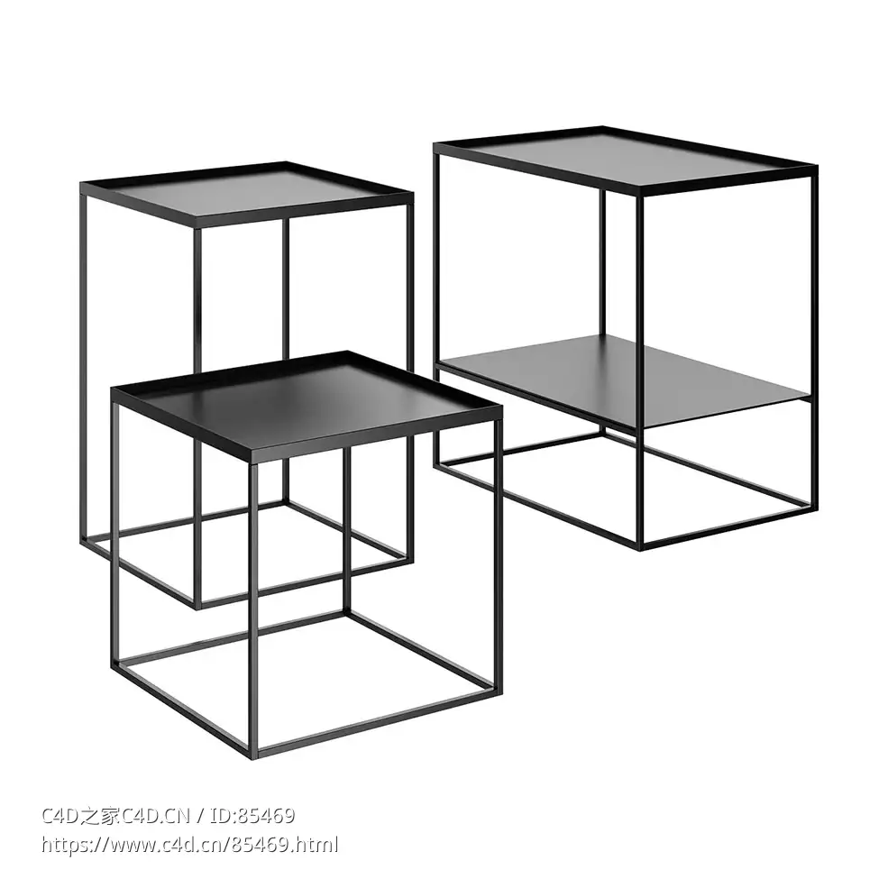At19边桌系列Silvio Rohrmoser设计师边几3D模型素材下载At19 Side Tables by Silvio R