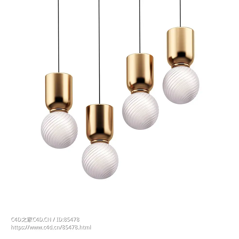 阿特拉斯S4吊灯Euroluce品牌照明3D模型素材下载Atlas Pendant Lamp S4 by Euroluce La