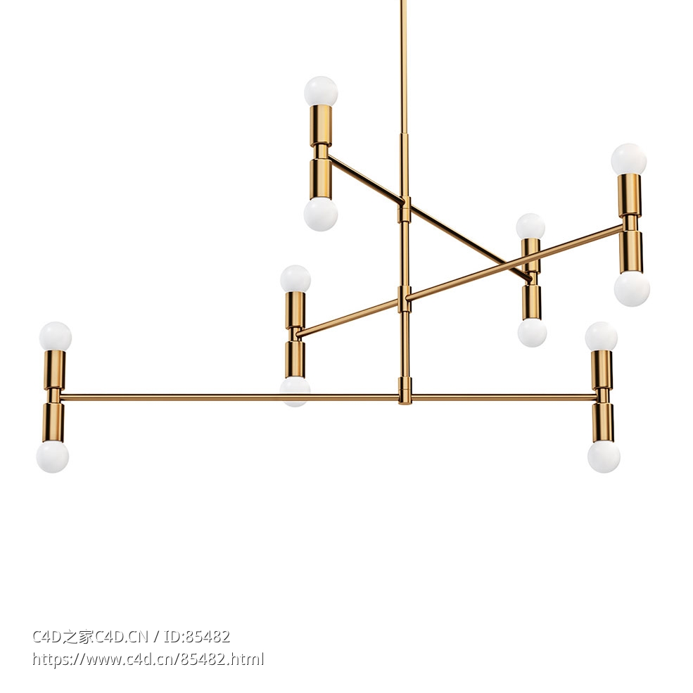 原子结构吊灯Lambert&fils品牌照明3D模型素材下载Atomium Pendant Lamp by Lambert&fi