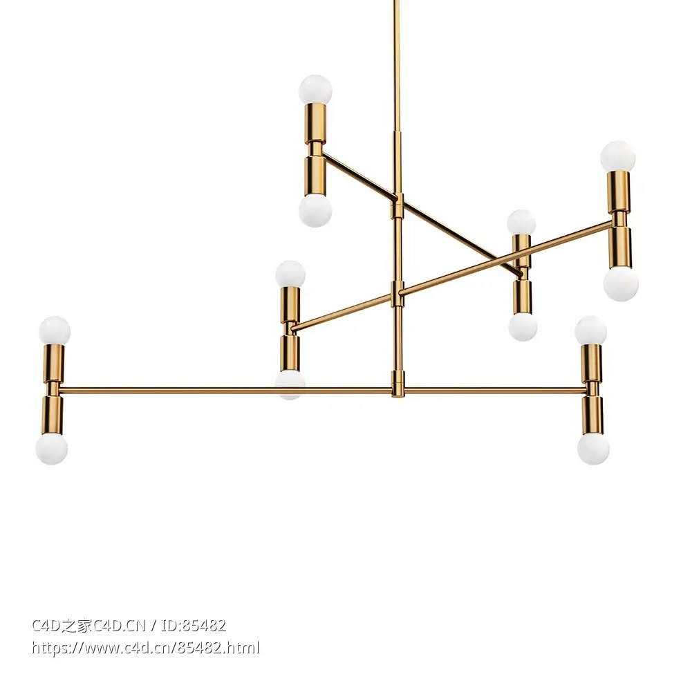 原子结构吊灯Lambert&fils品牌照明3D模型素材下载Atomium Pendant Lamp by Lambert&fi - C4D之家 - 0324.jpg