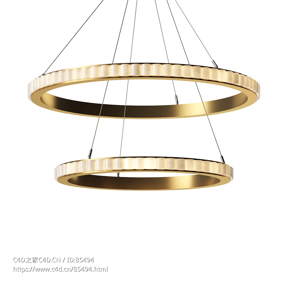 阿瓦隆光环特大吊灯CTO品牌照明3D模型素材下载Avalon Halo XL Chandelier by CTO Ligh