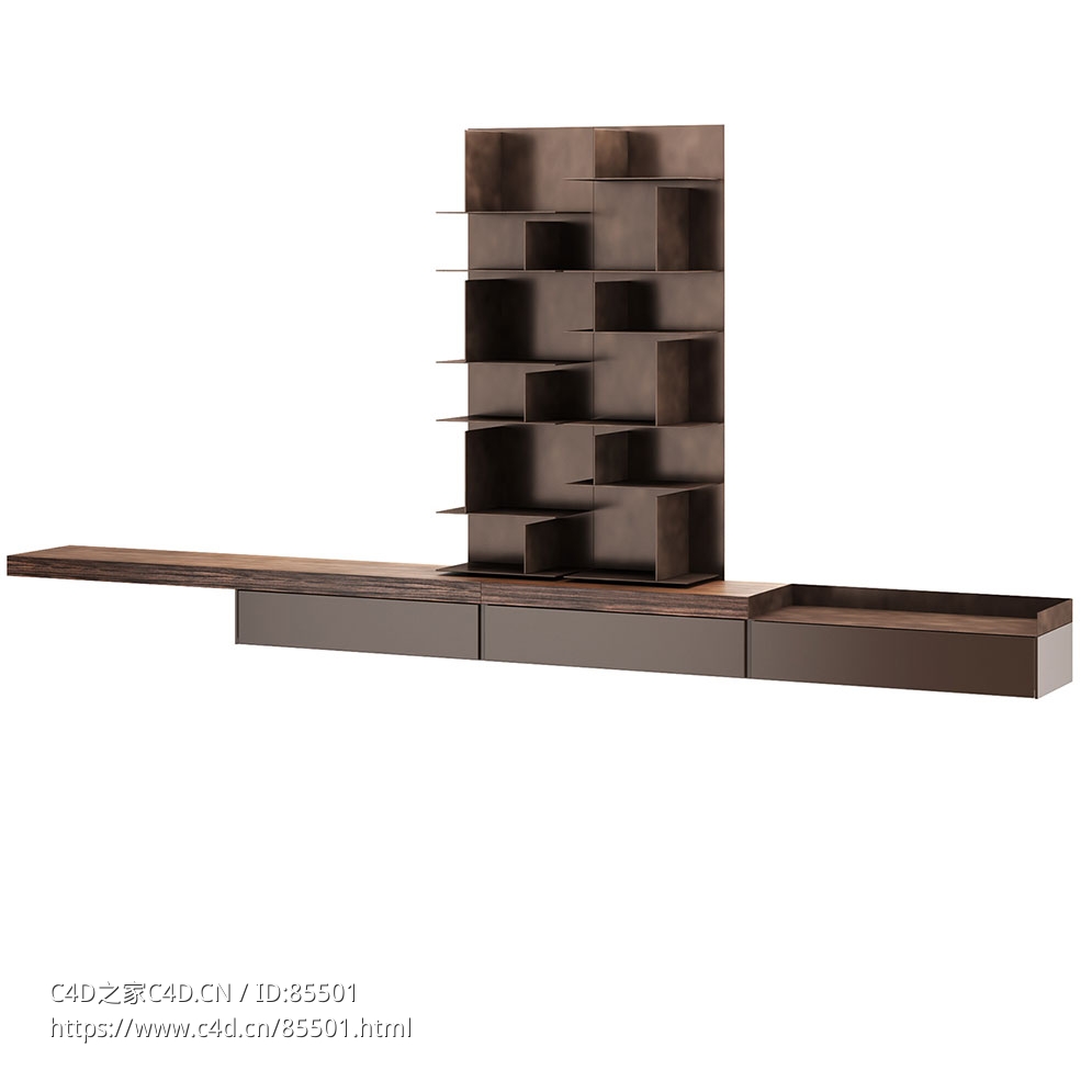 大道480L书柜MD House品牌书柜3D模型素材下载Avenue Bookcase 480 L by MD House - C4D之家 - 0343.jpg