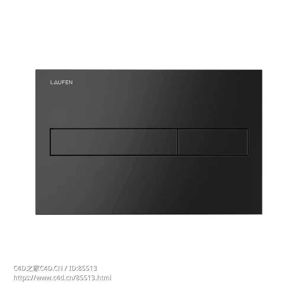 AW1双按冲水面板劳芬品牌卫浴3D模型素材下载AW1 Dual Flush Plate by Laufen
