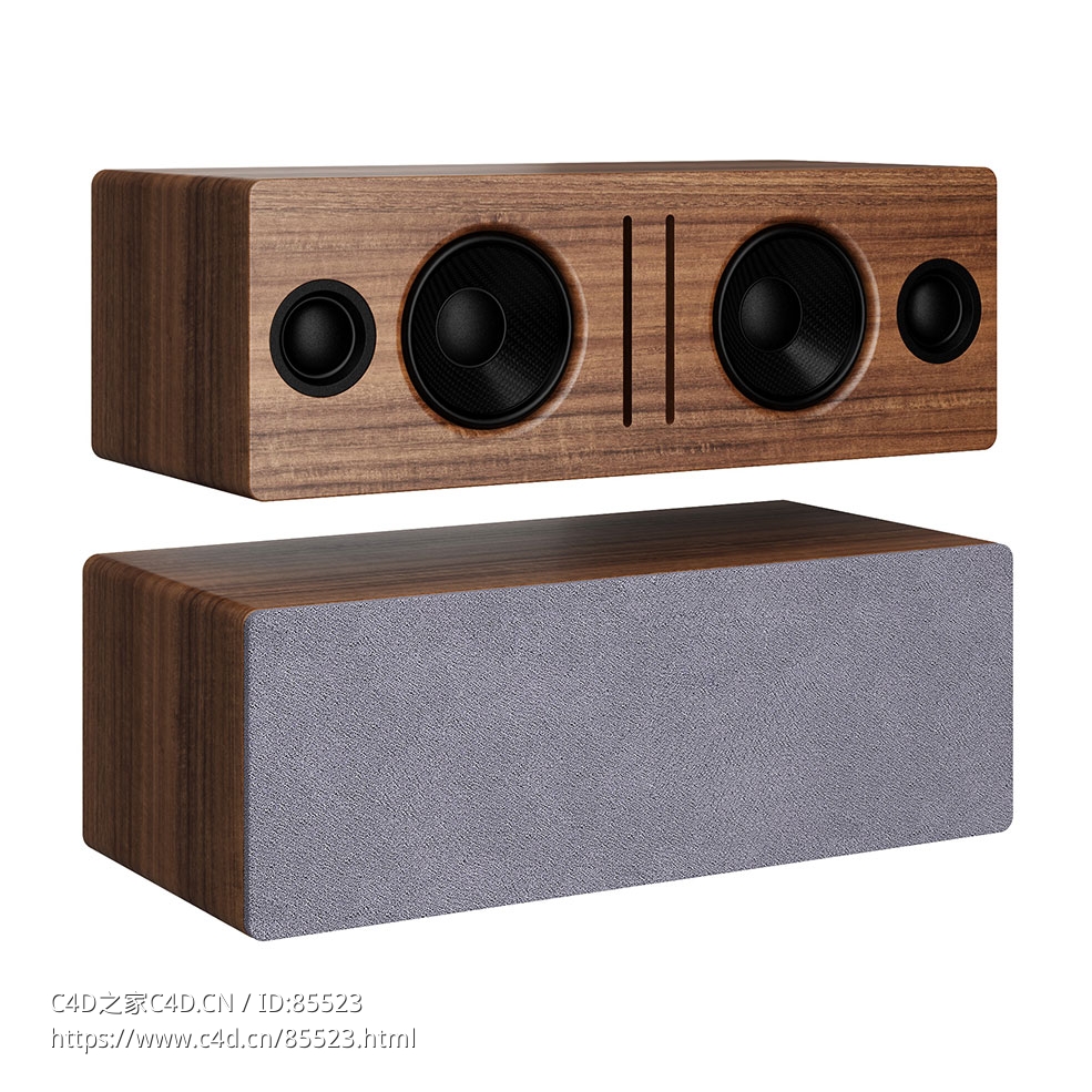 B2无线音箱Audioengine品牌音响3D模型素材下载B2 Wireless Speaker by Audioengine - C4D之家 - 0365.jpg