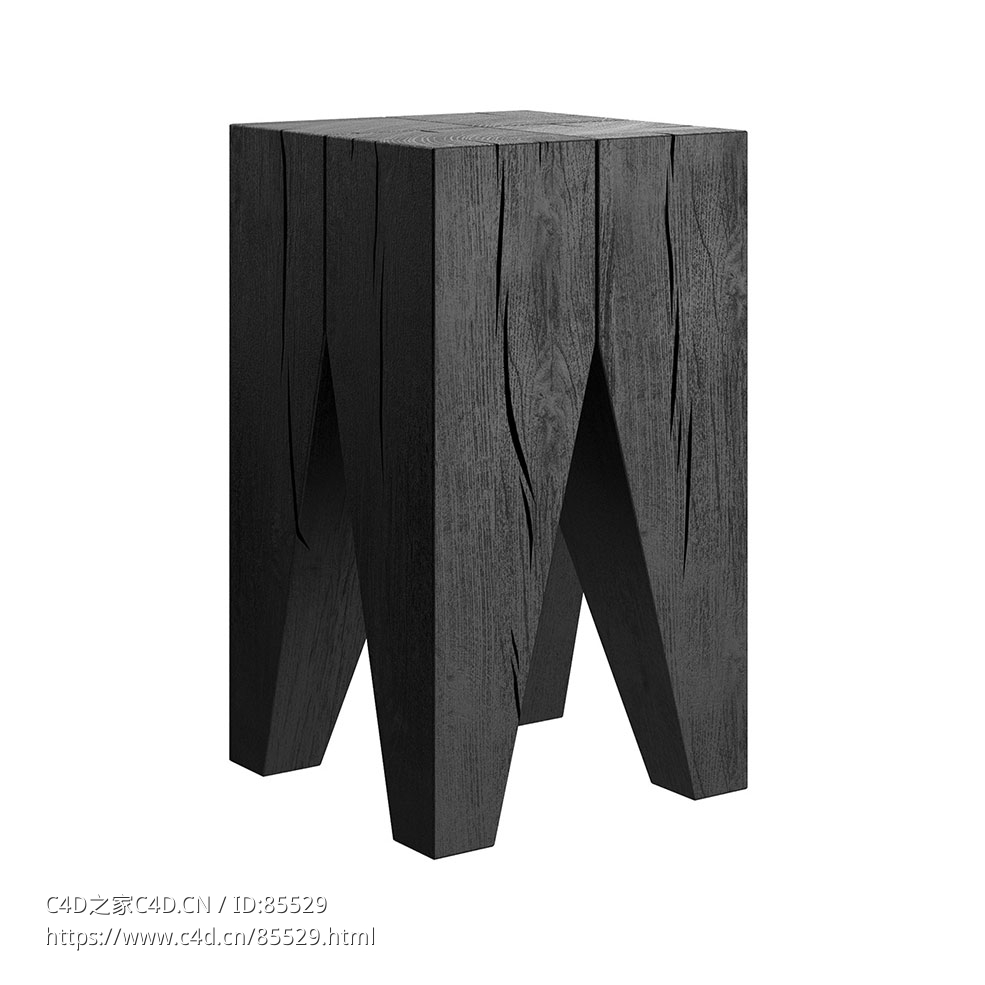 后牙黑橡木边桌e15品牌边几3D模型素材下载Backenzahn Black Oak Side Table by e15 - C4D之家 - 0371.jpg