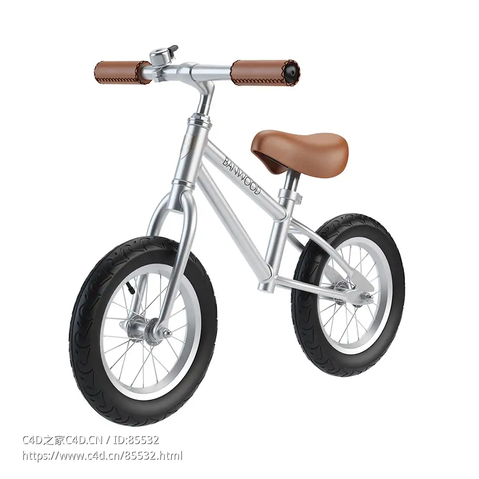 儿童平衡车初学版Banwood品牌童车3D模型素材下载Balance Bike First Go by Banwood