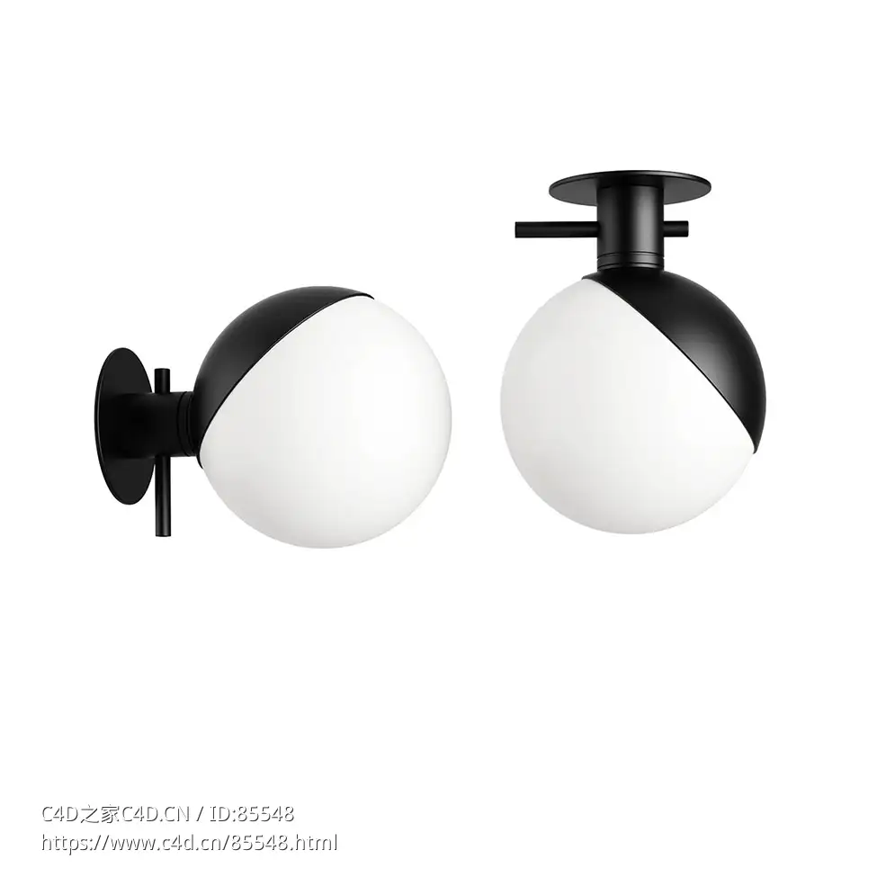巴鲁娜壁灯吸顶灯Grupa品牌照明3D模型素材下载Baluna Wall and Ceiling Lamp by Grupa