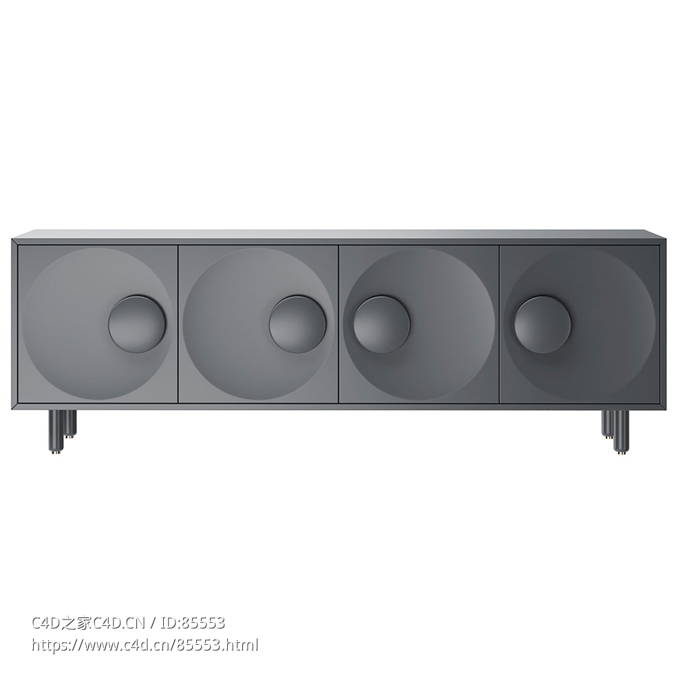 巴铎四门梳妆台Morica Design品牌家具3D模型素材下载Bardot 4 Doors Dresser by Moric - C4D之家 - 0395.jpg