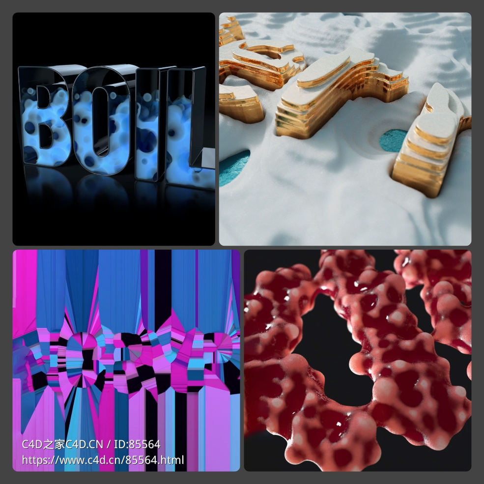 Cinema 4D高级动态视觉教程：OpenVDB流体破碎+Redshift渲染工程文件含实战案例源文件HelloLuxx - Learn C4D Mograph Techniques 03