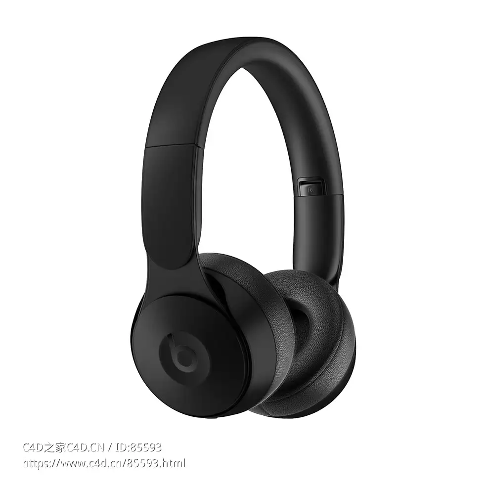 Beats Solo Pro黑色耳机3D模型素材下载Beats Solo Pro Black Headphones by Beats