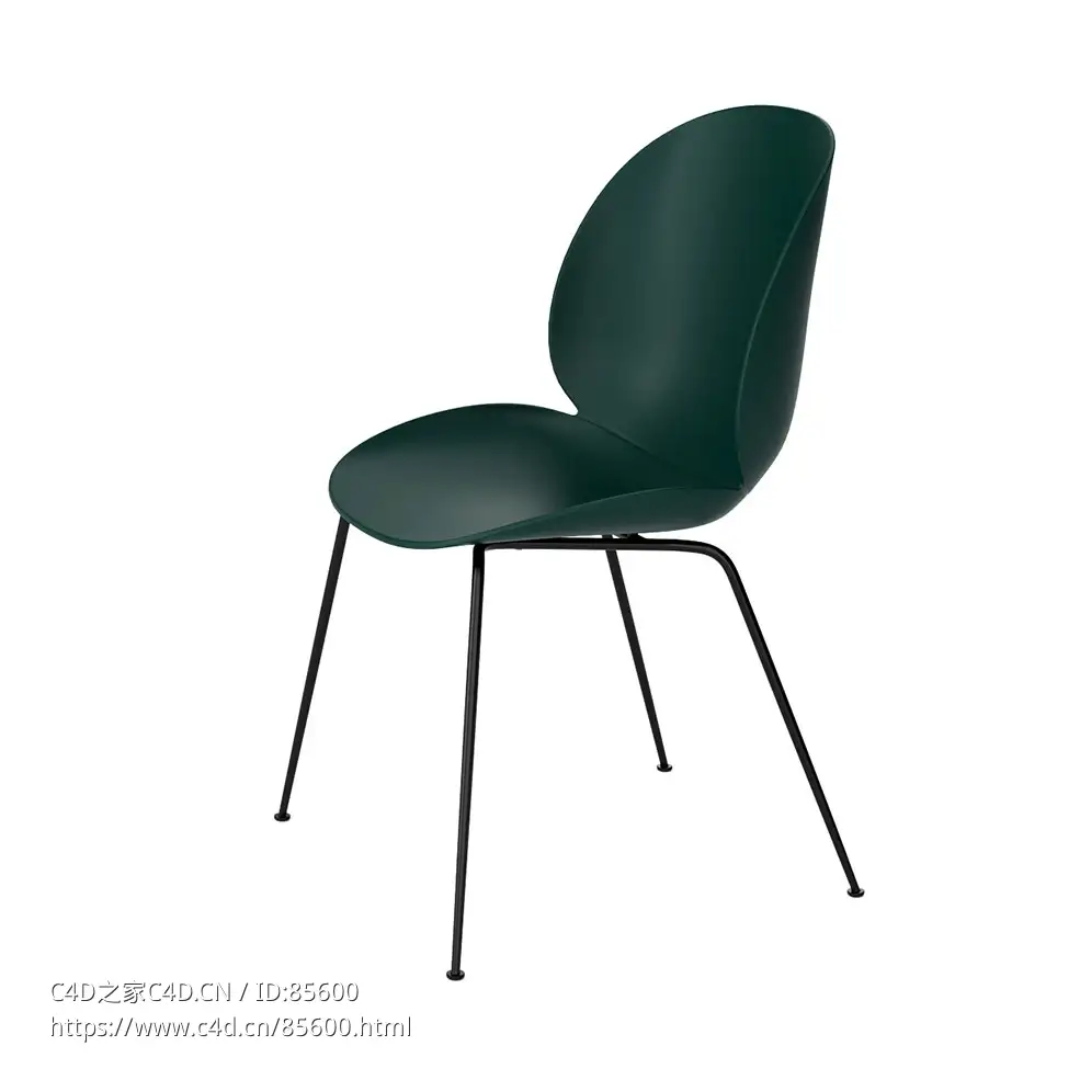 Gubi甲壳虫无垫餐椅3D模型素材下载Beetle Dining Chair Un-Upholstered by Gubi - C4D之家 - 0426.jpg