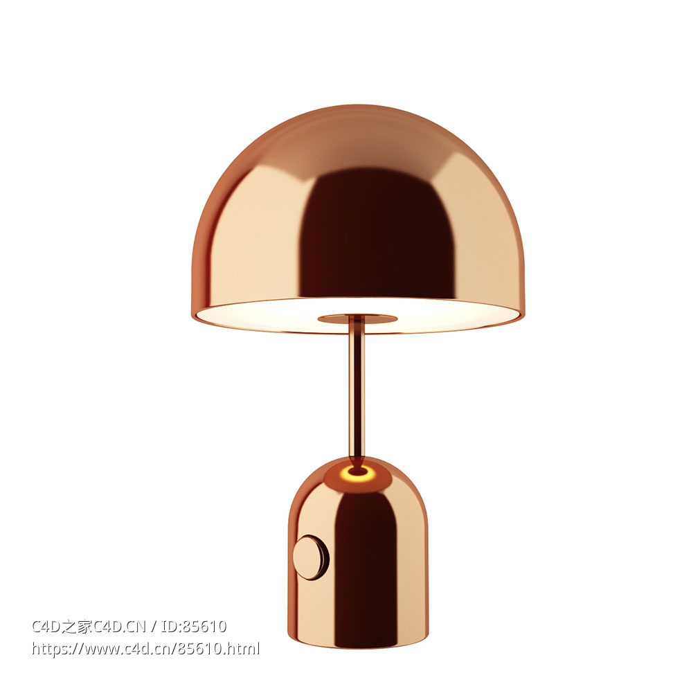 Tom Dixon铜质贝尔台灯3D模型素材下载Bell Table Lamp Copper by Tom Dixon