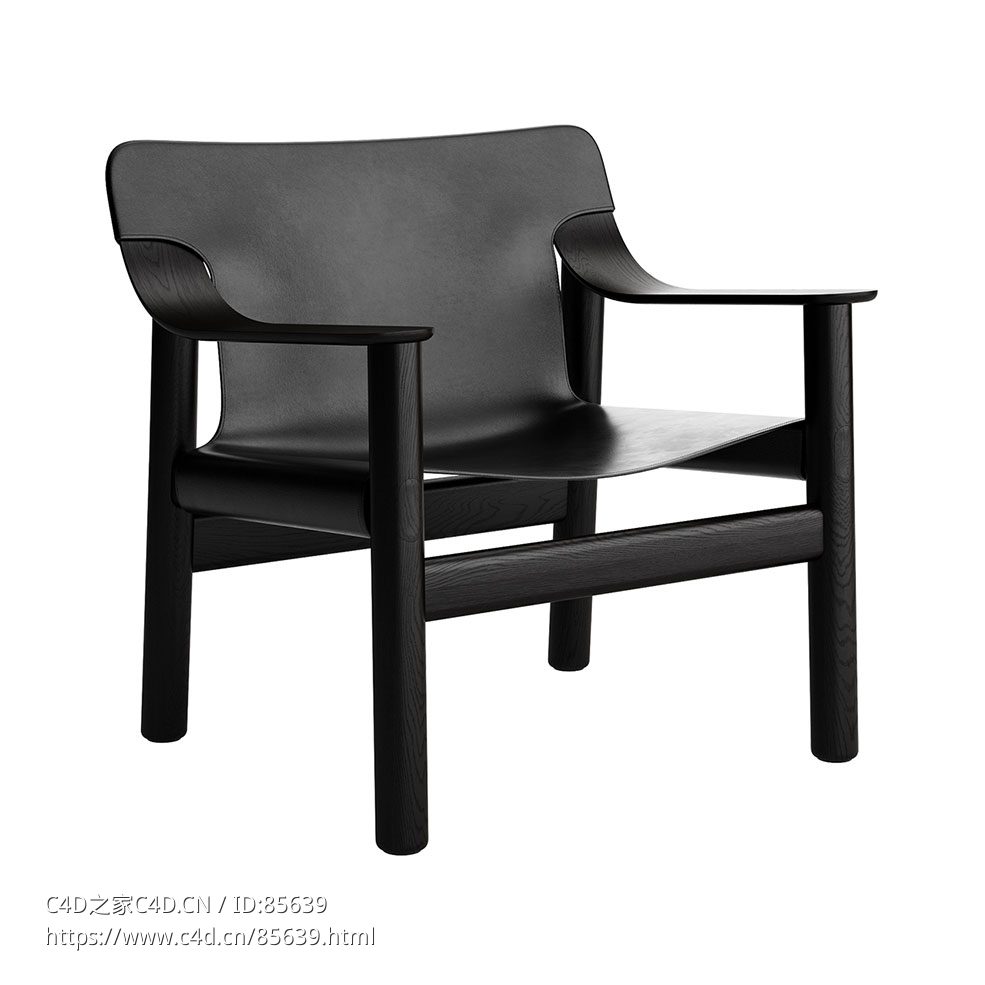 Hay伯纳德黑色休闲椅3D模型素材下载Bernard Lounge Chair Black by Hay - C4D之家 - 0465.jpg