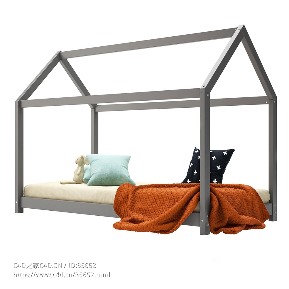 Birlea儿童床3D模型素材下载Birlea House Kids Bed by Birlea