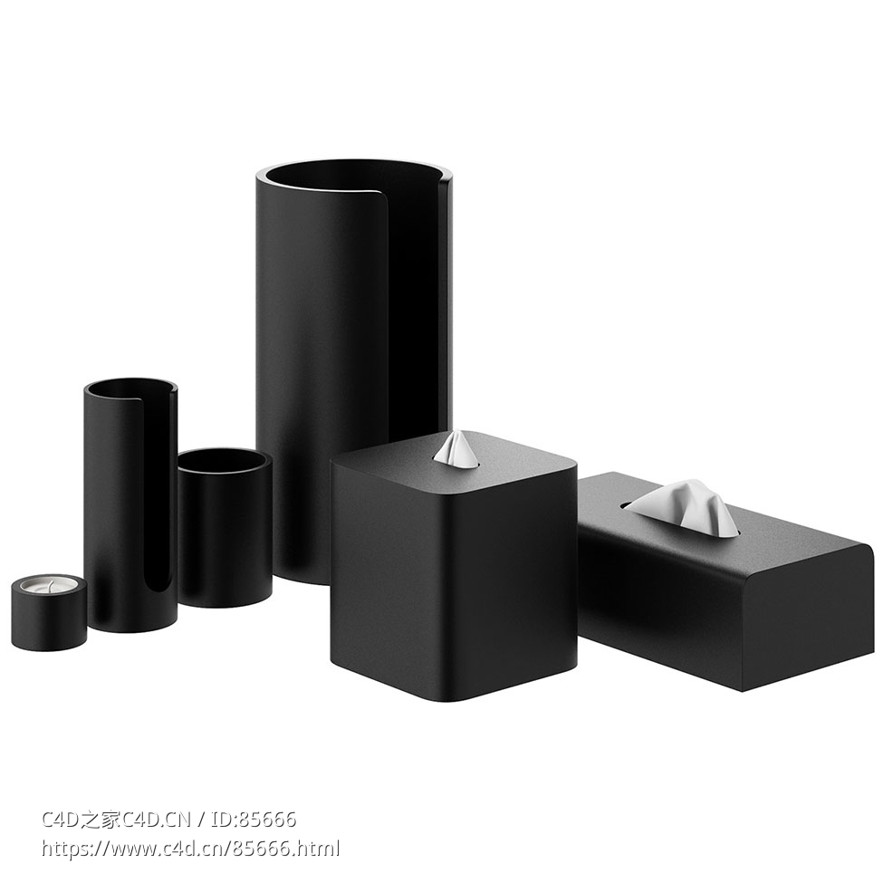 Decor Walther黑石浴室配件套装3D模型素材下载Black Stone Bathroom Accessories by D - C4D之家 - 0492.jpg