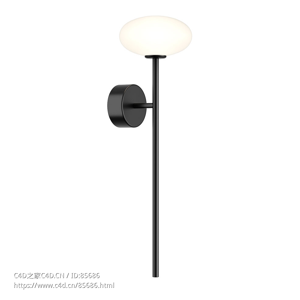 绽放LED壁灯现代照明灯具3D模型素材下载Bloom LED Wall Lamp by Leds C4 - C4D之家 - 0512.jpg